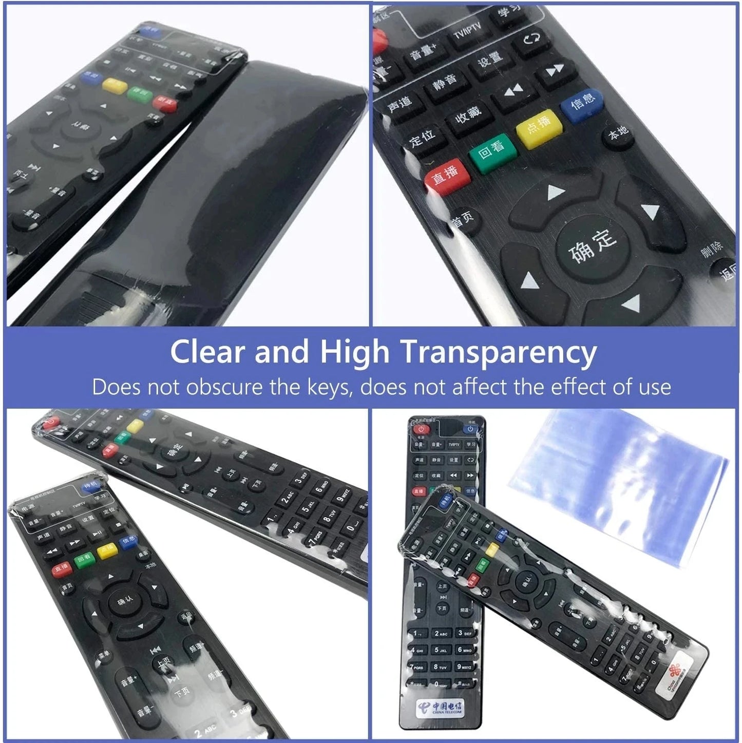 1/5/10/20PCS Transparent Shrink Film Bag Anti-dust Protective Case Cover For TV Air Conditioner Remote Control Shrink Plastic