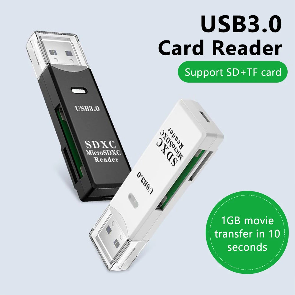 2 v 1 USB 3.0 čitalnik kartice Mikro sd bralnik usb adapter visoke hitrosti Cardreader TF pomnilniška kartica za PC La. Pribor za računalnikov