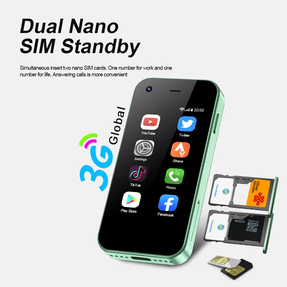 SERVO KING5000 Mini Smartphone 3G Rrjetet Dual Nano SIM Sistem Android 9.0 16GB ROM 2.5'' Ekran Play Store me xhep 