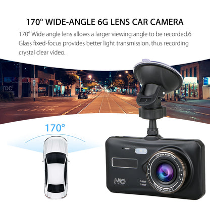 Dash Cam Voor- en Achteruitrijcamera AUTO DVR Auto Video Recorder Voertuig Black Box FULL HD 1080P Nachtzicht Driver Recorder