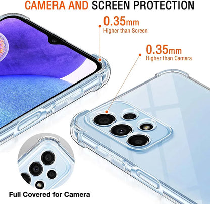 Clear Case For Samsung Galaxy A23 Case A13 4G A33 A53 A14 A34 A54 5G Thick Shockproof Soft Silicone Phone Cover for Samsung A24