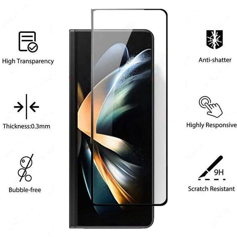 3PCS Tempered Glass For Samsung Galaxy Z Fold 5 9H Protective Glass Front Screen Protector for Samsung Z Fold 4 3 Z Fold5 Glass