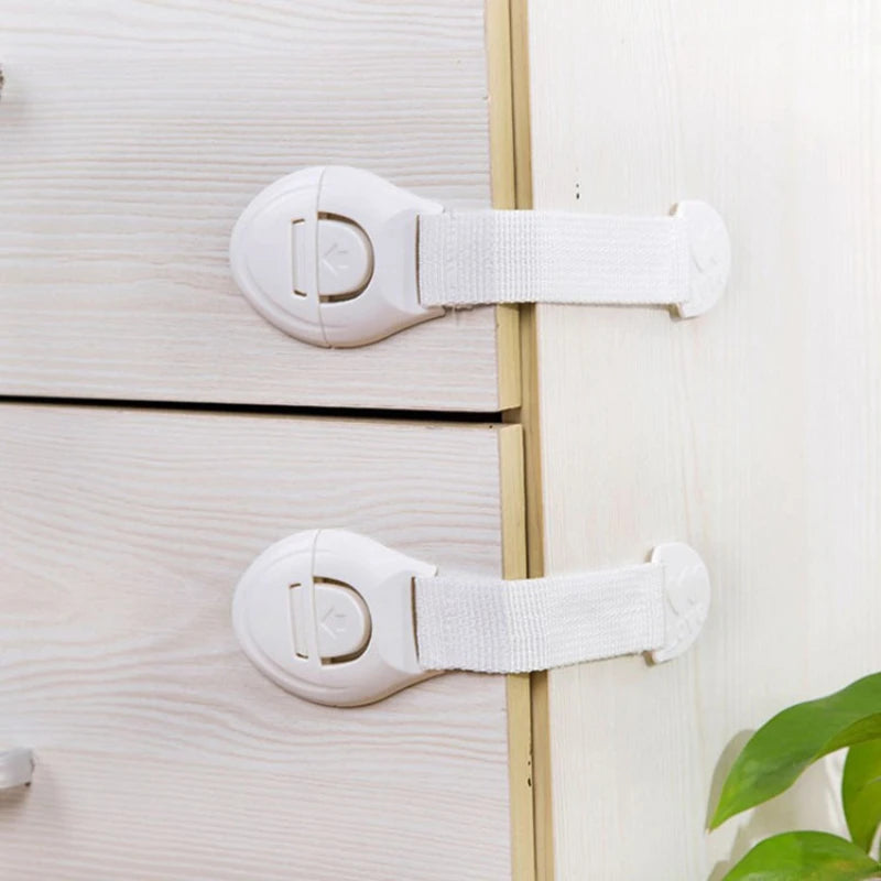 3pcs White Kids Safety Cabinet Lock Baby Proof Security Protector Drawer Door Cabinet Lock Plastic Door Lock