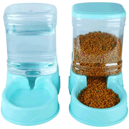 3.8L Automatic Pet Feeder Large Cat Dog Food Dispenser Water Fountain Drink Bowl