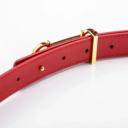 New personality Women's Luxury New Leather Belt Fashion 2.5Cm Slim Fit Slim Waist Casual Business Belt 95-110CM