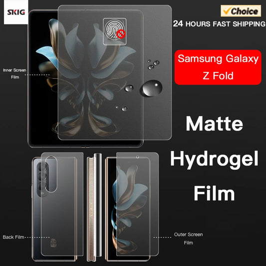 Matte Hydrogel Zachte TPU Film Voor Samsung Galaxy Z Fold 5 4 3 2 5G Interne Innerlijke buitenste Scharnier Sticker Full Body Screen Protector 