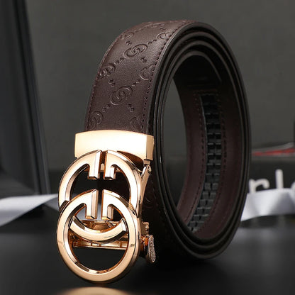 Business Men Belts Luxury Brand Famous Genuine Leather Male Belts for Women High Quality Designers Double G Buckle jeans Strap