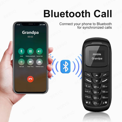 Unlocked Mini Mobile Phone Bluetooth Earphone Voice Changer Dialer Automatic Call Recording Magic Voice Portable Cheap Cellphone