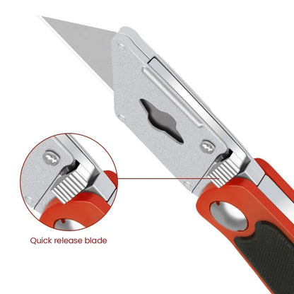 AIRAJ Multifunctional Utility Knife Retractable Sharp Cut Heavy Duty Steel Break 18mm Blade Paper Cut Electrician Professional