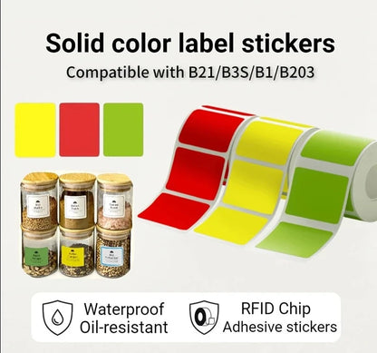 Niimbot B21/B1/B3S Thermal Label Sticker Paper Printable White 20-50mm Width Clothing Tag Commodity Price Food Self-Adhesive