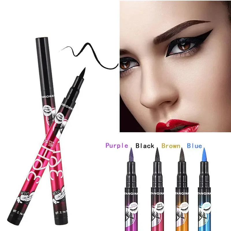 Waterdichte Eyeliner Potlood 36H Langdurige Precisie Zwarte Vloeibare Eyeliner Pen Make-Up Sneldrogende Geen Bloeiende Cosmetica tool