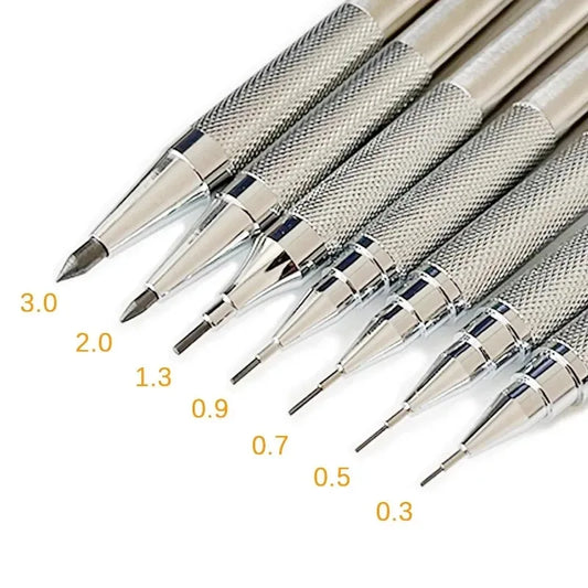 Professional Metal Mechanical Pencil for Sketching 0.3/0.5/0.7/0.9/1.3/2.0/3.0mm