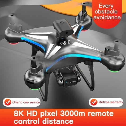 NEW AE11 Drone 2.4G Professional 8K Dual Camera ESC Obstacle Avoidance One Key Return Optical Flow Positioning Wifi FPV RC 3000M