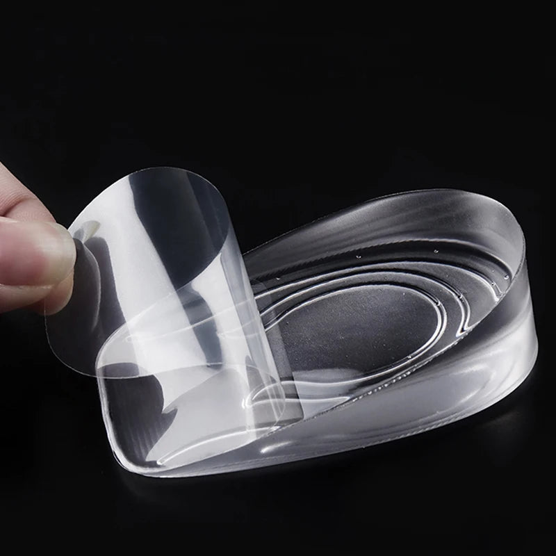 Silicone Transparent Height Increase Insole Heel Lifting Inserts Shoe Foot Care Protector Cushion Arch Support Insert Shoe Pads