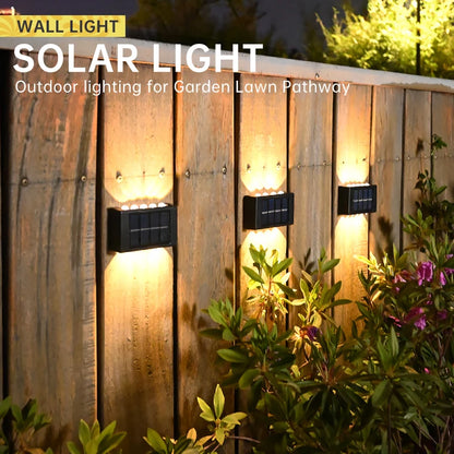 Solar Wall Lamp 4 Leds 2/6/10 Leds Solar Lights Outdoor Waterproof Sunlight Lamp For Garden Street Landscape Balcony Decor