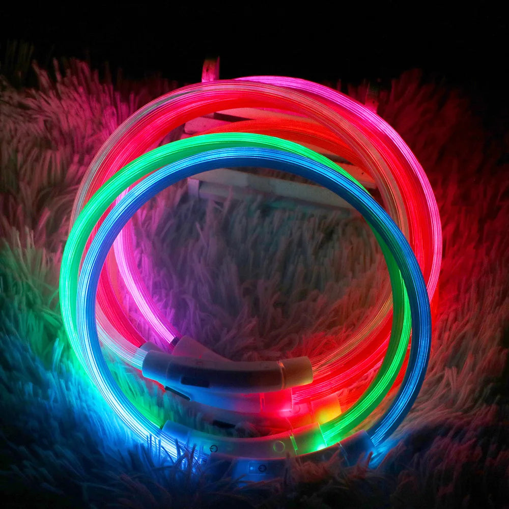 Led-halsband Lichtgevende USB-halsband voor katten 3 modi Led-licht Gloeiend verliespreventie LED-halsband voor honden Hondaccessoires 