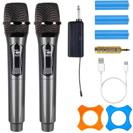 Karaoke Draadloze Microfoon Dynamische VHF Handheld Professionele Microfoon Voor Zingen Feest Toespraak Kerk Club Show Vergaderruimte Thuis