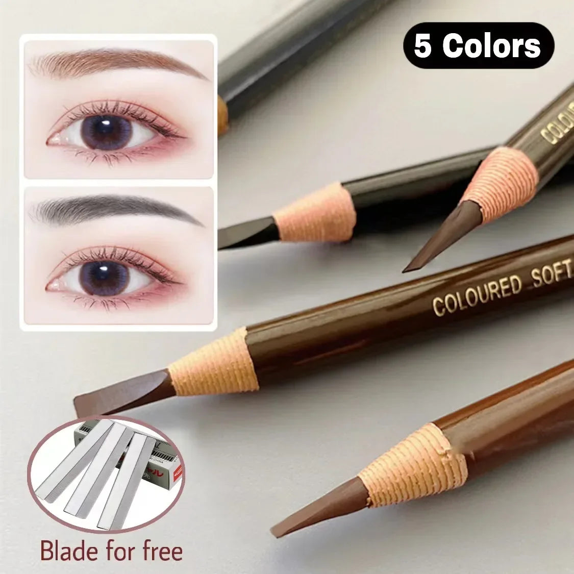 Waterproof Cosmetic Eyebrow Pencil microblading 1818 Tear Off eyebrows tatoo Lasting Easy Coloring 5 Colors Definer Makeup Tools