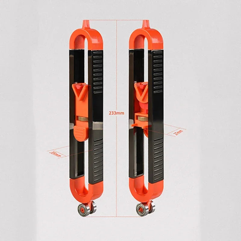 Woodworking Gauge Set Profile Scribing Ruler Contour with Lock Adjustable Irregularity Radian Precise Measurement Marking Tool