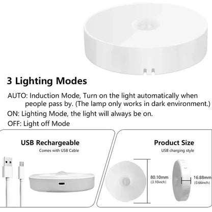 PIR-bewegingssensor LED-nachtlampje USB oplaadbare nachtlamp